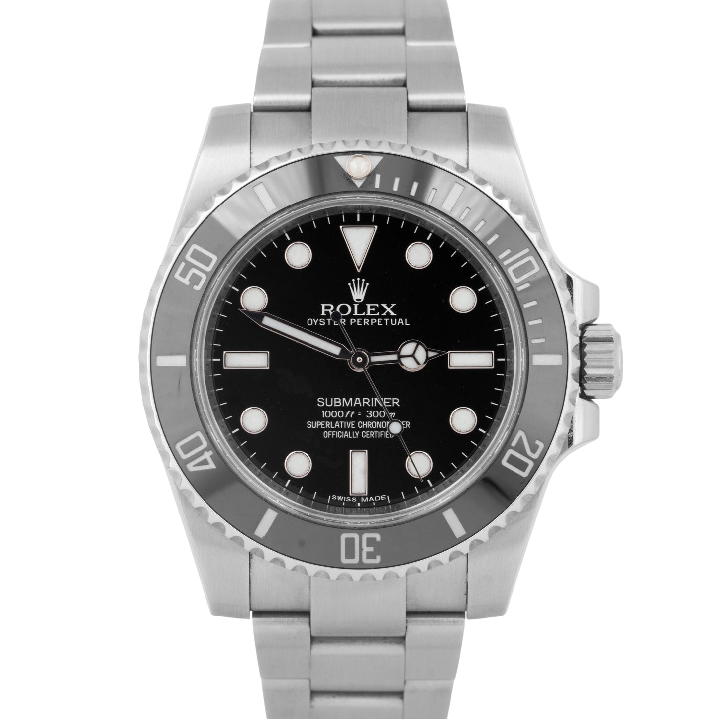 MINT 2019 PAPERS Rolex Submariner No-Date Ceramic 40mm BLACK Steel 114060 LN BOX