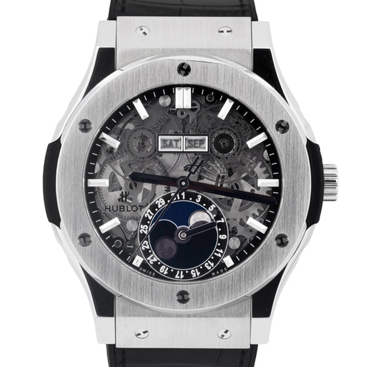 Hublot Classic Fusion Aerofusion Moonphase Titanium 42mm Watch 547.NX.0170.LR