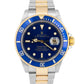 MINT PAPERS Rolex Submariner Date 40mm NO-HOLES 18K GOLD BUCKLE Blue 16613 BOX