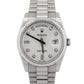 Rolex Day-Date President 36mm Silver Jubilee DIAMOND 18K White Gold 118239 Watch