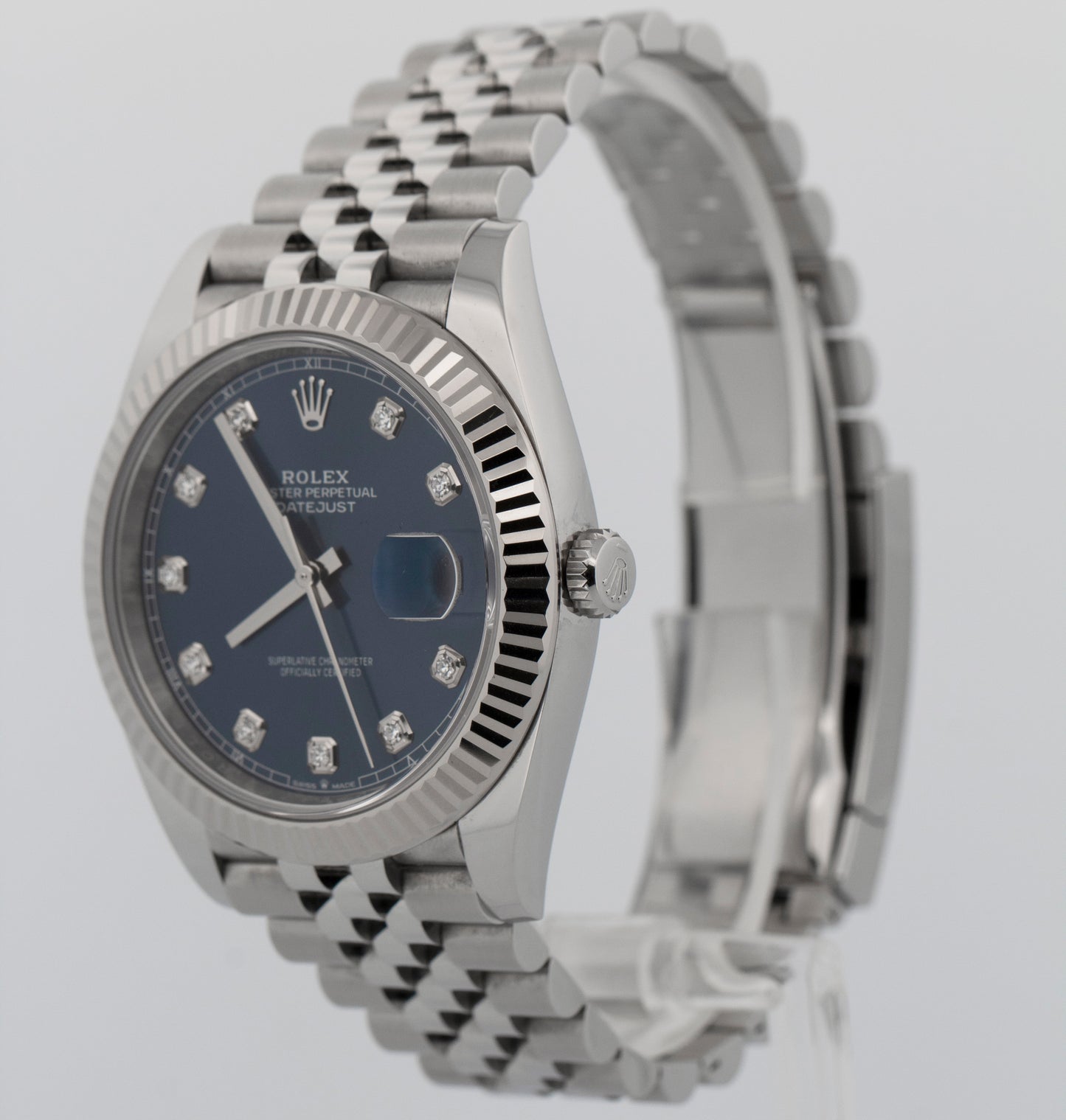 2026 Rolex DateJust 41 126334 Blue Diamond Steel Jubilee 41mm Watch Box Papers