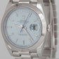 MINT PAPERS Rolex Day-Date President 40mm Platinum Blue Motif Glacier 228206 BOX