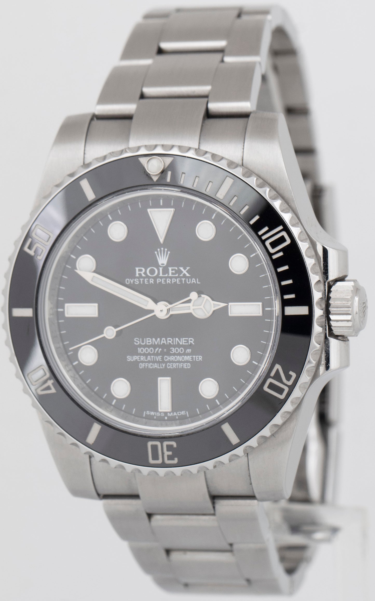 MINT 2019 PAPERS Rolex Submariner No-Date Ceramic 40mm BLACK Steel 114060 LN BOX