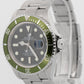 2008 Rolex Submariner Date Kermit 16610 LV Green Rehaut 40mm Watch Box Papers