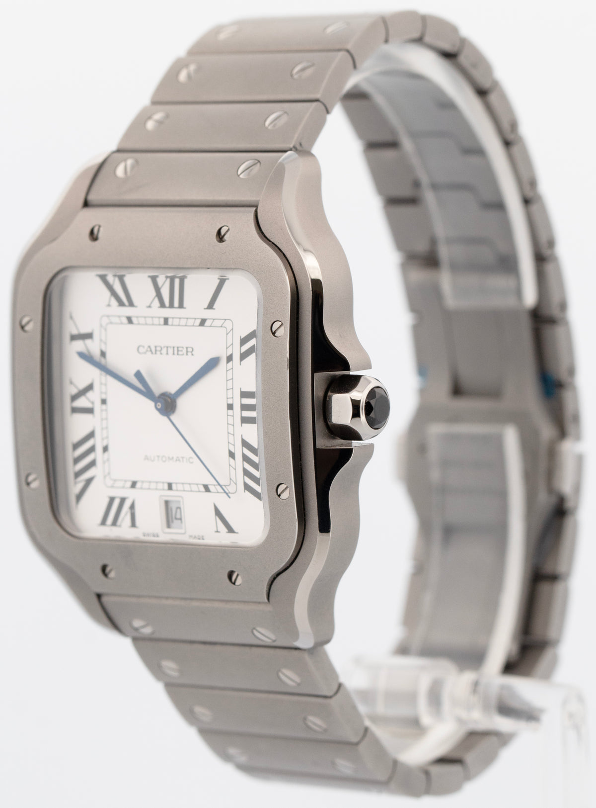 2026 Cartier Santos Large 4683 WSSA0089 39.8mm Titanium White Watch Box Papers