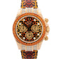 Rolex Daytona Yellow Gold FACTORY ORANGE SAPPHIRE DIAMOND Watch 116598 SACO B+P