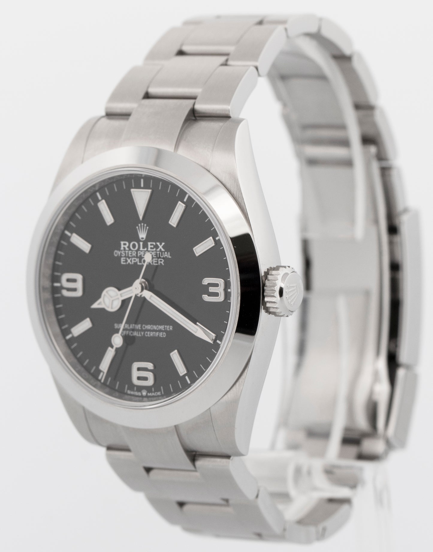 2023 Rolex Explorer I 224270 Black Stainless Steel 40mm Watch Box Papers