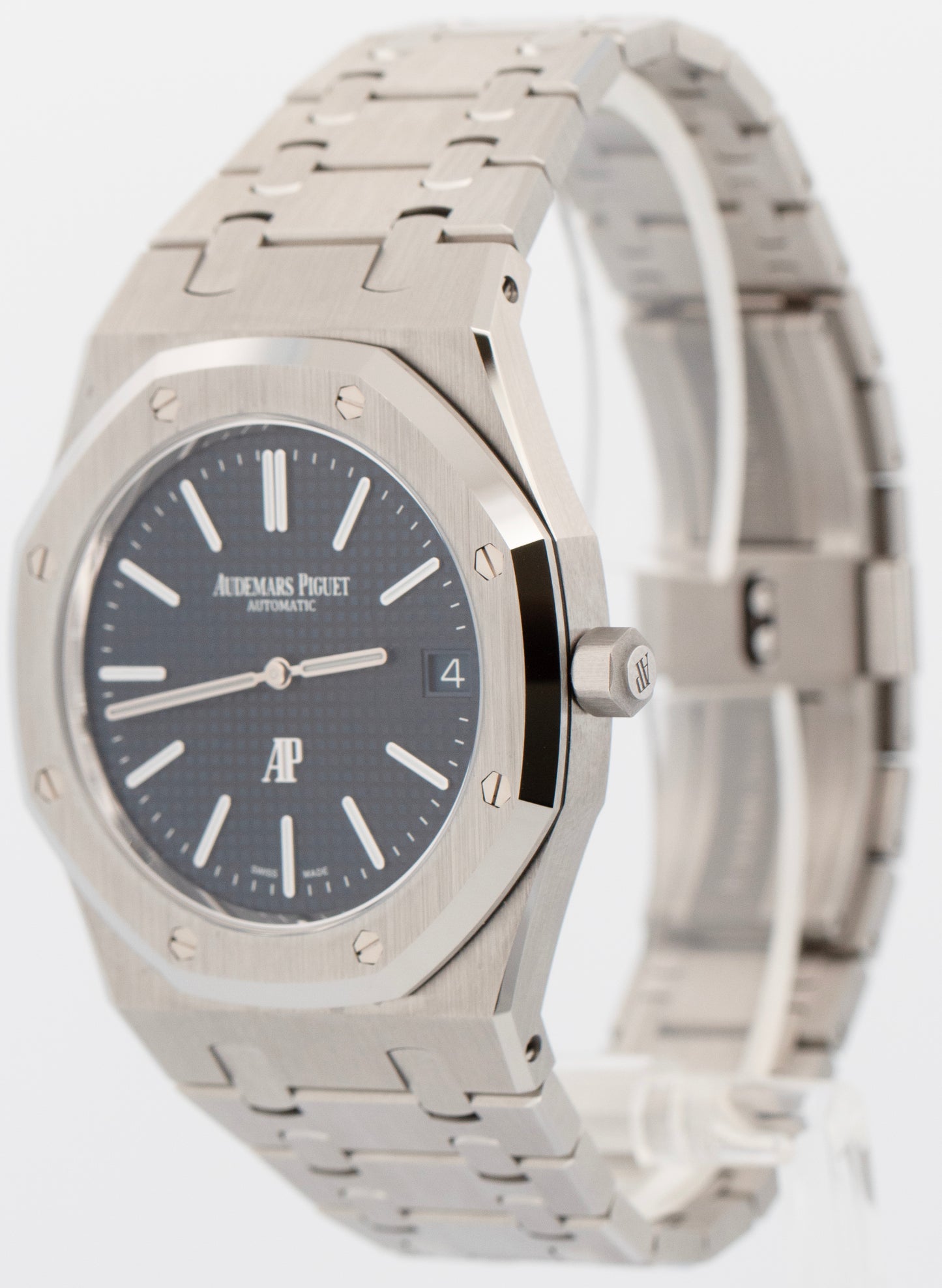 NEW 2026 PAPERS Audemars Piguet Royal Oak JUMBO Extra Thin BLUE 39mm 16202ST BOX