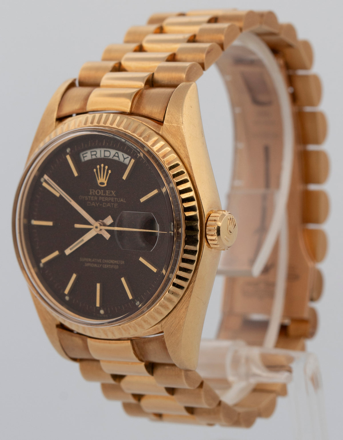 Rolex Day-Date President 1803 Brown Confetti 18K Yellow Gold 36mm Watch