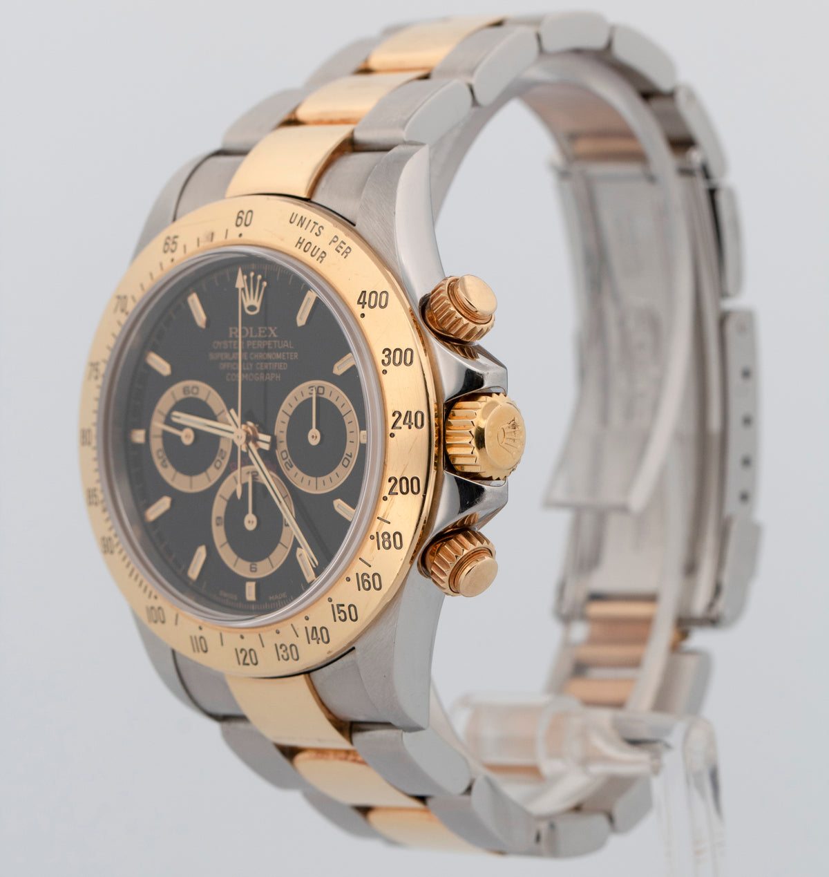2000 Rolex Daytona Cosmograph 16523 Black Two-Tone 40mm Watch Box Papers