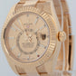 MINT PAPERS Rolex Sky-Dweller CHAMPAGNE 18K Yellow Gold 42mm 326938 Watch BOX