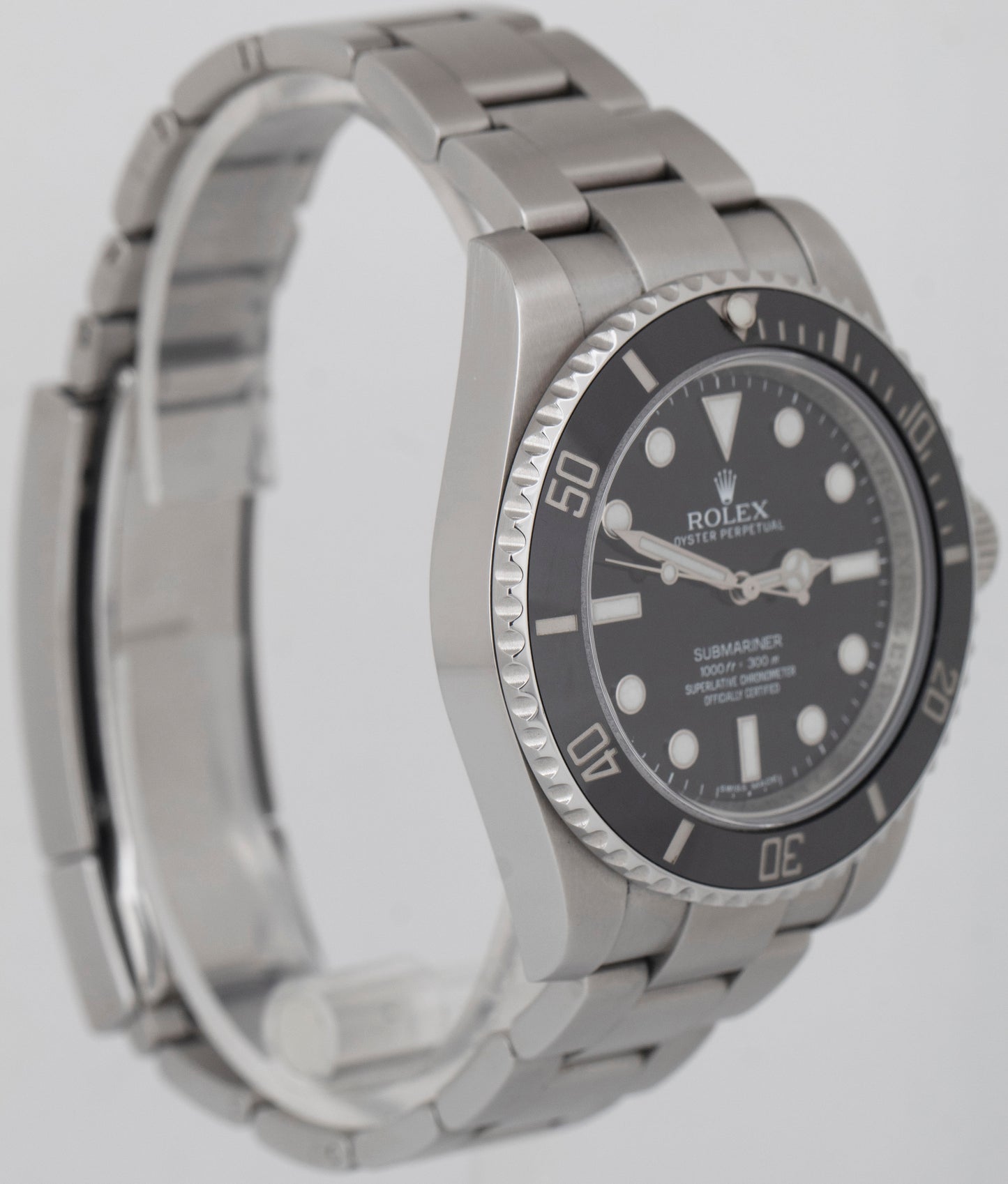 MINT 2019 PAPERS Rolex Submariner No-Date Ceramic 40mm BLACK Steel 114060 LN BOX
