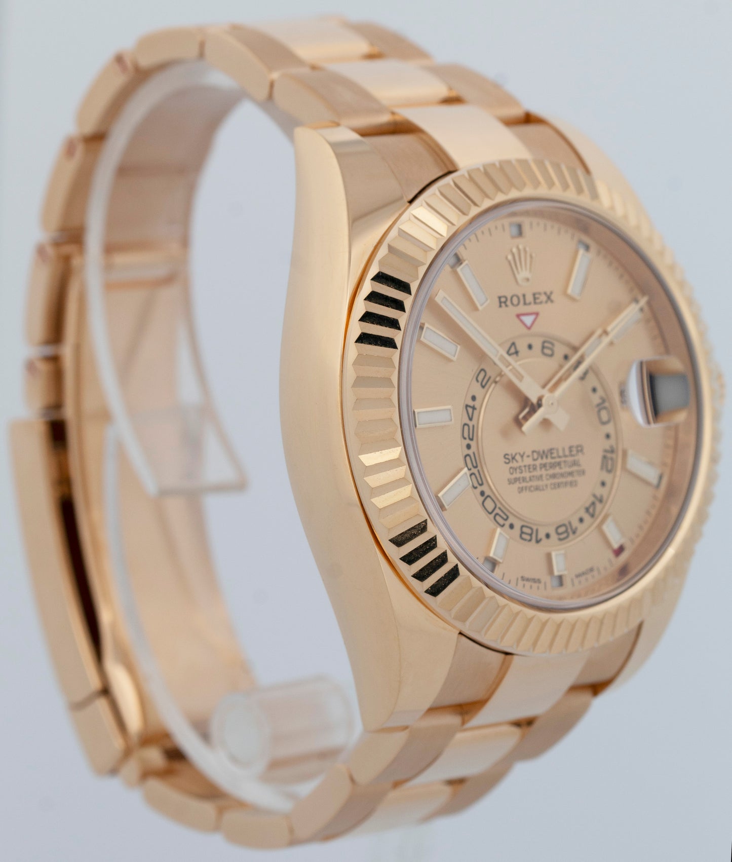 MINT PAPERS Rolex Sky-Dweller CHAMPAGNE 18K Yellow Gold 42mm 326938 Watch BOX
