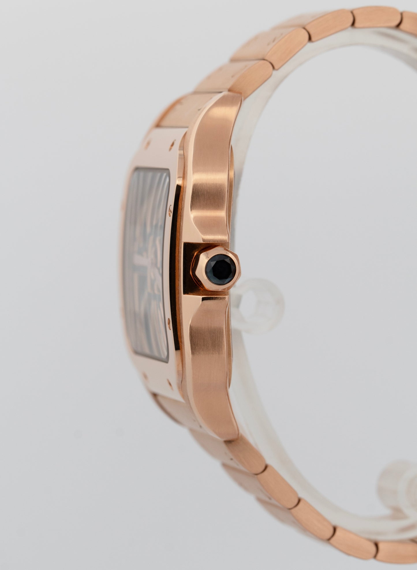 Cartier Santos 4110 / WHSA0016 39.8mm SKELETON 18K Rose Gold Watch Box Papers