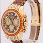 Rolex Daytona Yellow Gold FACTORY ORANGE SAPPHIRE DIAMOND Watch 116598 SACO B+P