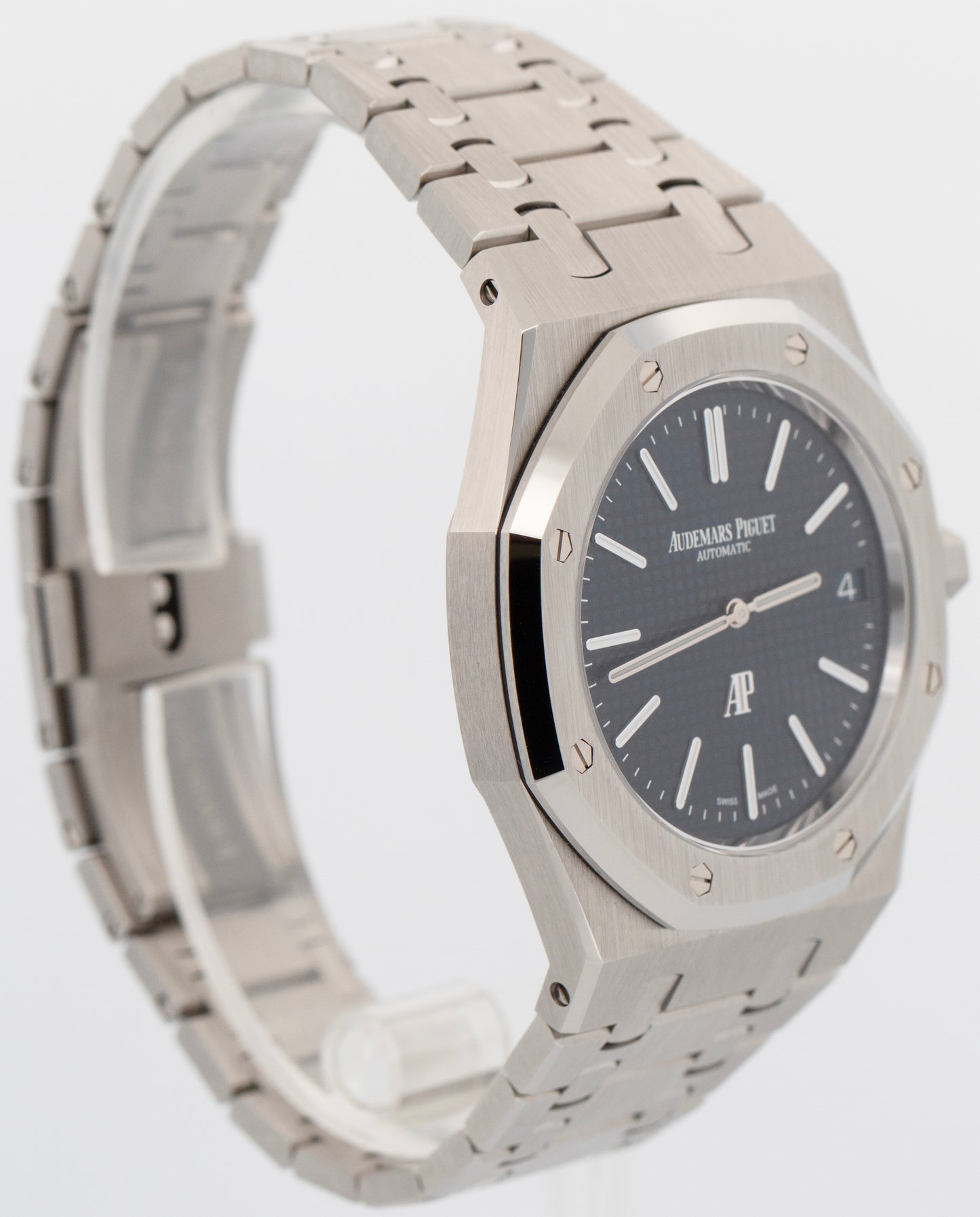 NEW 2026 PAPERS Audemars Piguet Royal Oak JUMBO Extra Thin BLUE 39mm 16202ST BOX