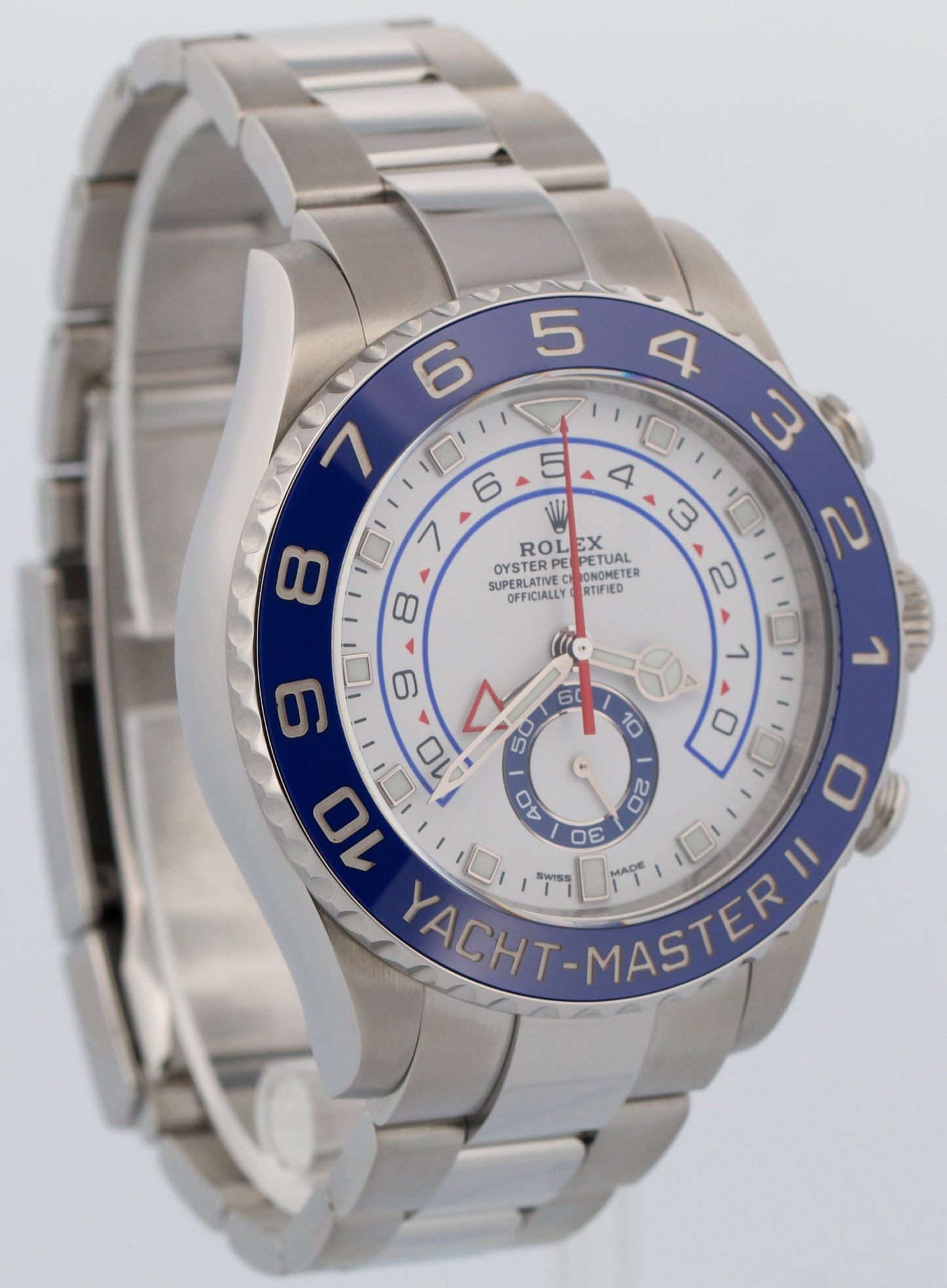 2021 PAPERS Rolex Yacht-Master II NEW HANDS 44mm Blue 116680 Stainless YM2 BOX