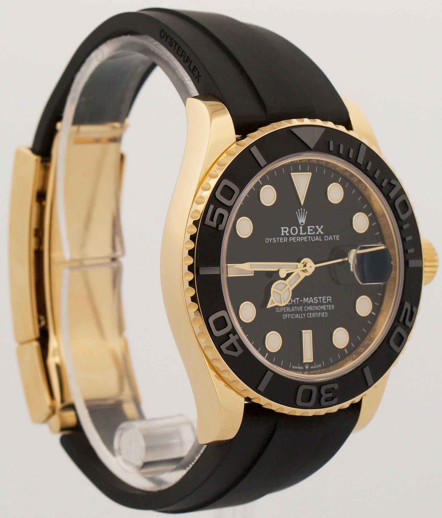 2023 PAPERS Rolex Yacht-Master 18K Yellow Gold Oysterflex 42mm 226658 Watch BOX