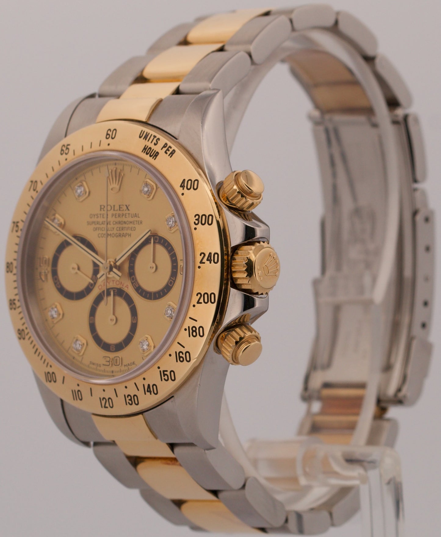 2024 RSC Rolex Daytona Cosmograph CHAMPAGNE DIAMOND 18K Gold Steel 16523 BOX