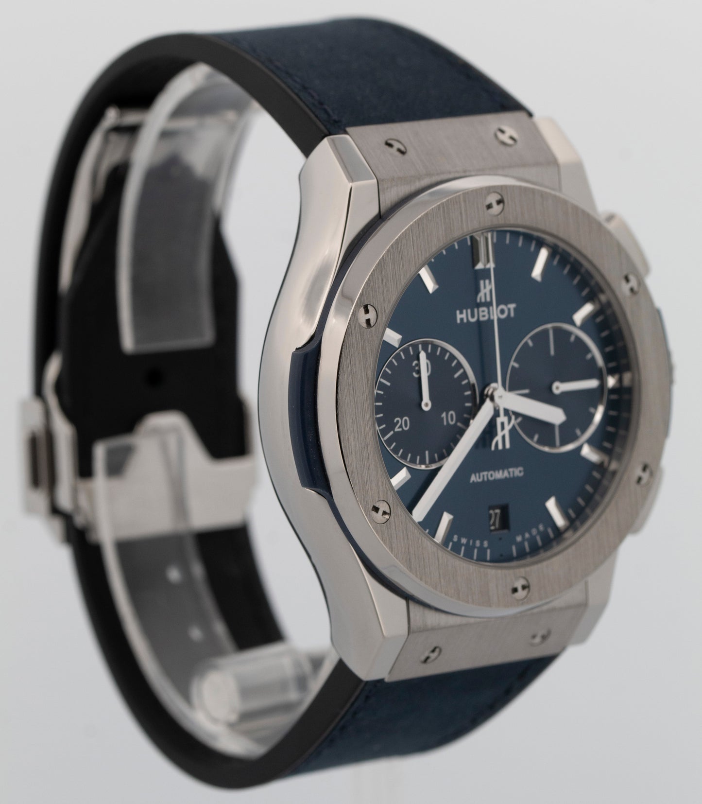 Hublot Classic Fusion Chronograph 45 BLUE Titanium 45mm 521.NX.7170.RX Watch