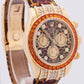 Rolex Daytona Yellow Gold FACTORY ORANGE SAPPHIRE DIAMOND Watch 116598 SACO B+P