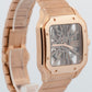 Cartier Santos 4110 / WHSA0016 39.8mm SKELETON 18K Rose Gold Watch Box Papers