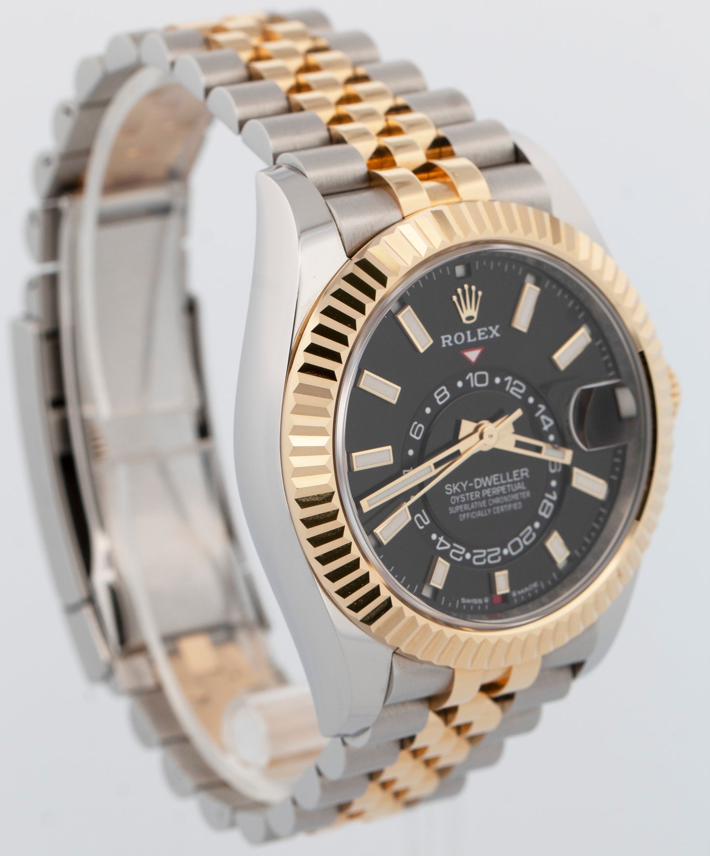 2024 PAPERS Rolex Sky-Dweller BLACK Two-Tone Gold Steel 42mm 336933 Watch BOX