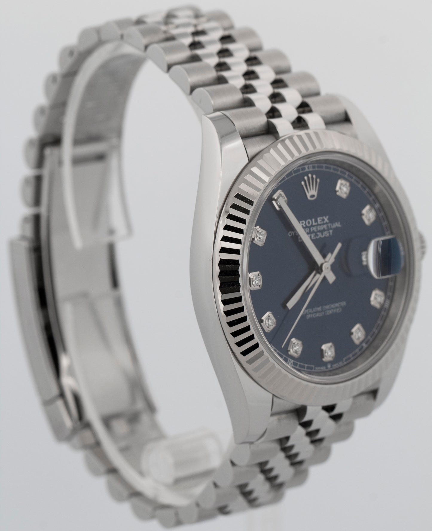 2026 Rolex DateJust 41 126334 Blue Diamond Steel Jubilee 41mm Watch Box Papers