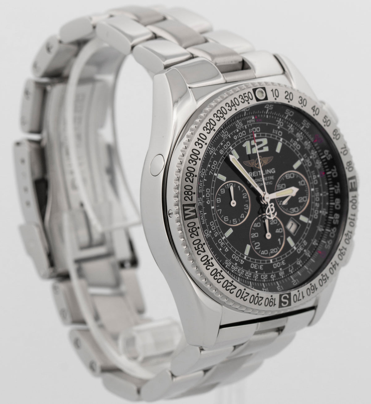 Breitling B-2 Professional A42362 Black Stainless Steel Chronograph 43mm Watch