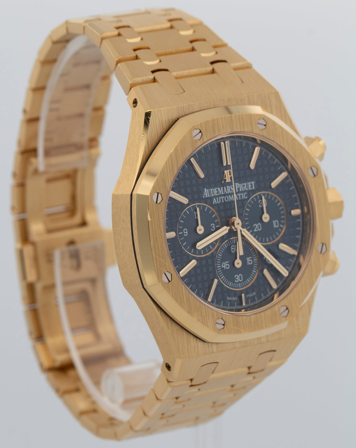 Unpolished Audemars Piguet Royal Oak 26320BA.OO.1220BA.02 Blue 41mm Box Papers