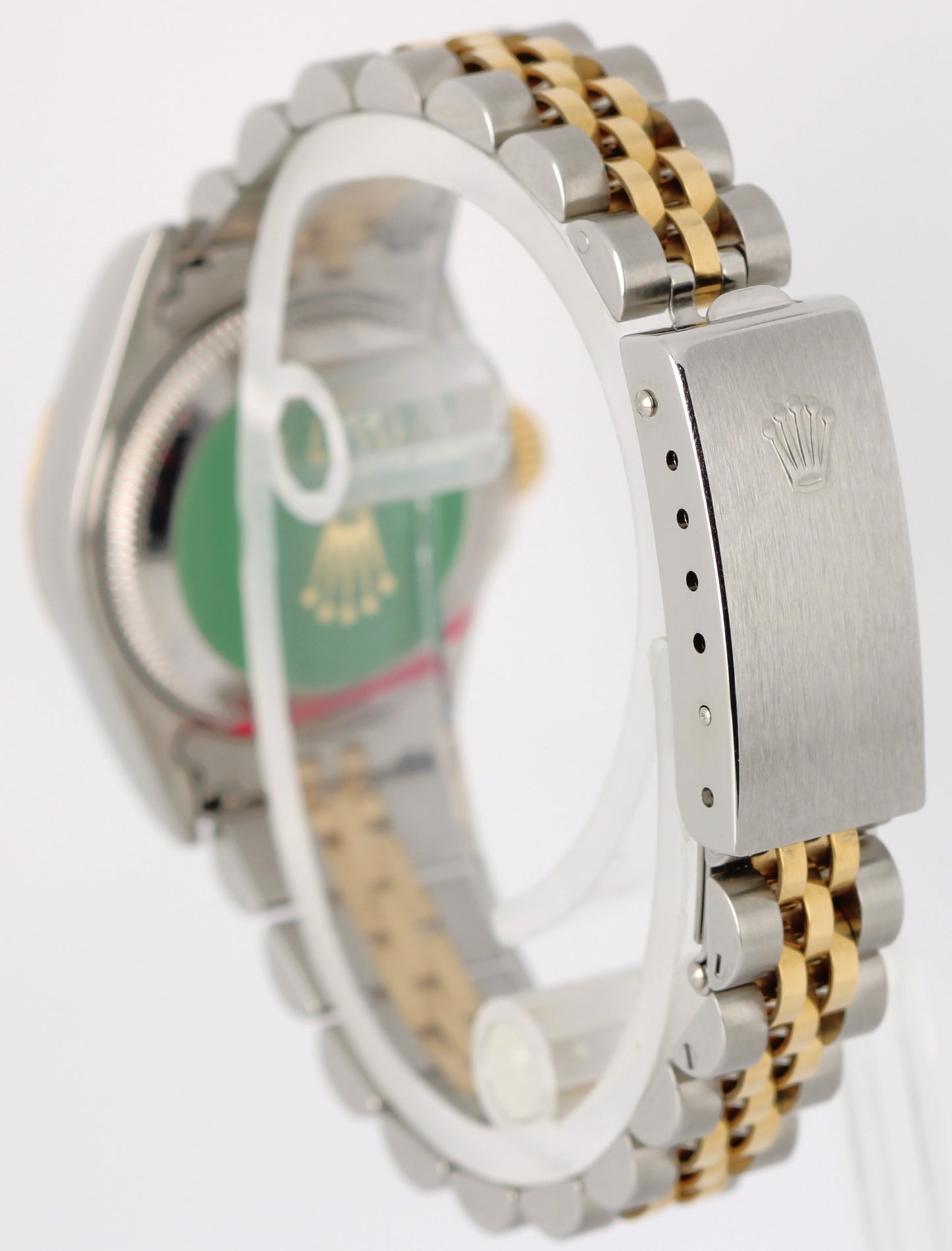 Rolex DateJust Two-Tone 18k Gold Steel White ROMAN 26mm NO-HOLES 69173 Watch