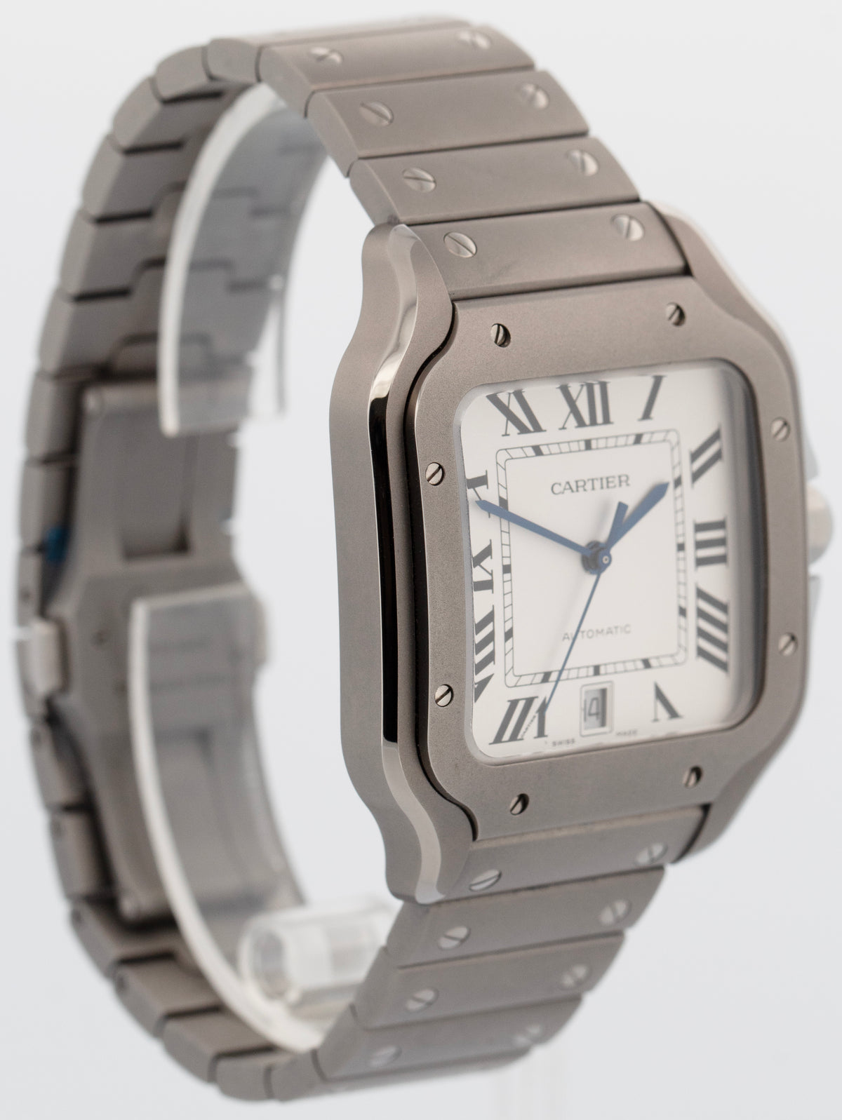 2026 Cartier Santos Large 4683 WSSA0089 39.8mm Titanium White Watch Box Papers