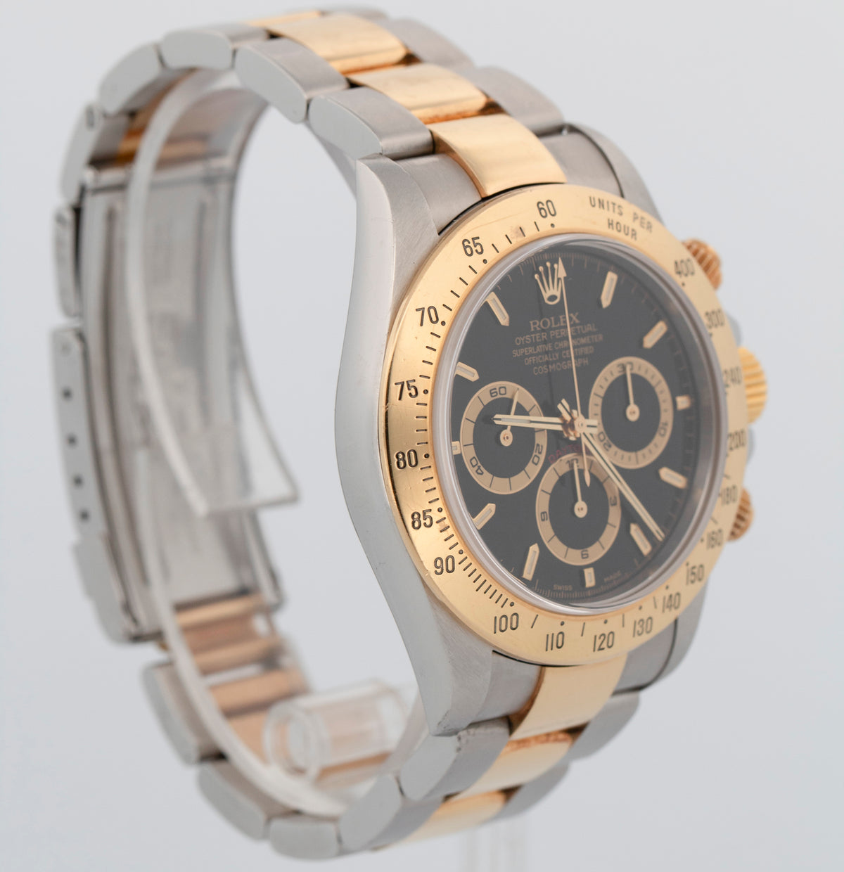2000 Rolex Daytona Cosmograph 16523 Black Two-Tone 40mm Watch Box Papers