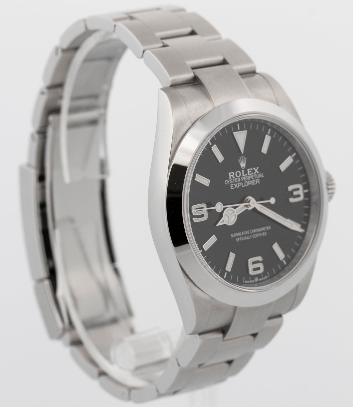 2023 Rolex Explorer I 224270 Black Stainless Steel 40mm Watch Box Papers