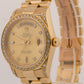 1985 Rolex Day-Date President CHAMPAGNE DIAMOND 18K Yellow Gold 36mm 18038 BOX