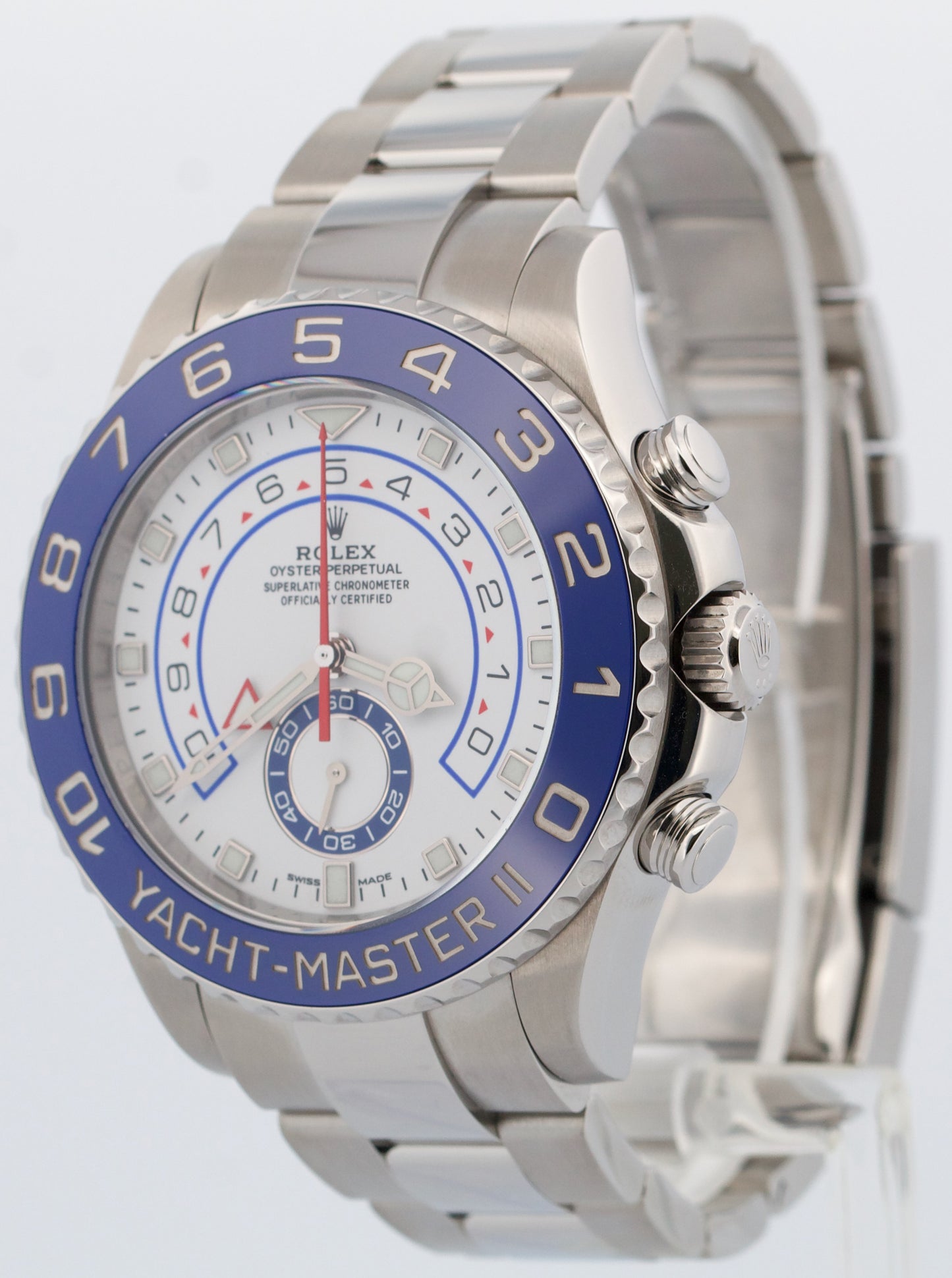 2021 PAPERS Rolex Yacht-Master II NEW HANDS 44mm Blue 116680 Stainless YM2 BOX