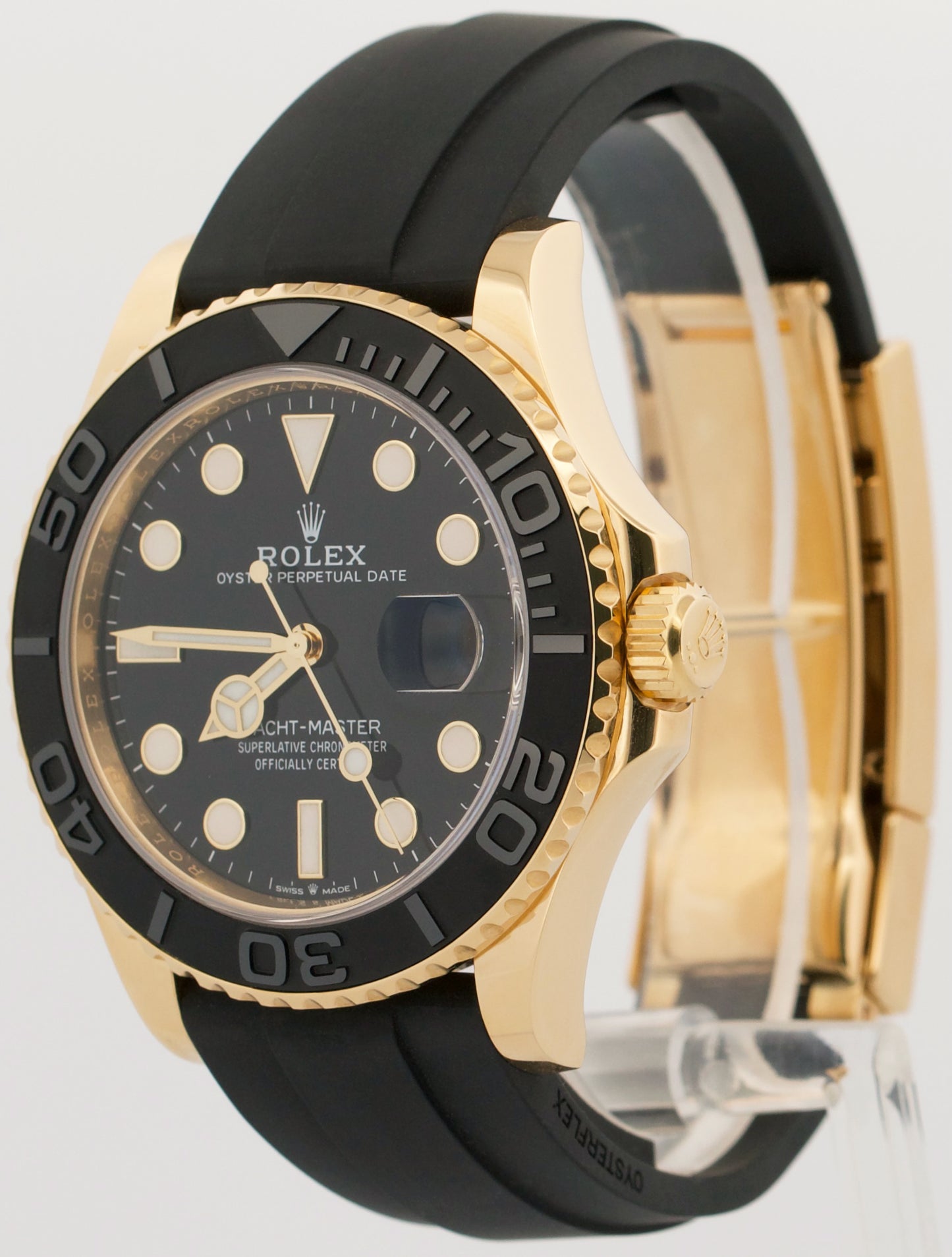 2023 PAPERS Rolex Yacht-Master 18K Yellow Gold Oysterflex 42mm 226658 Watch BOX