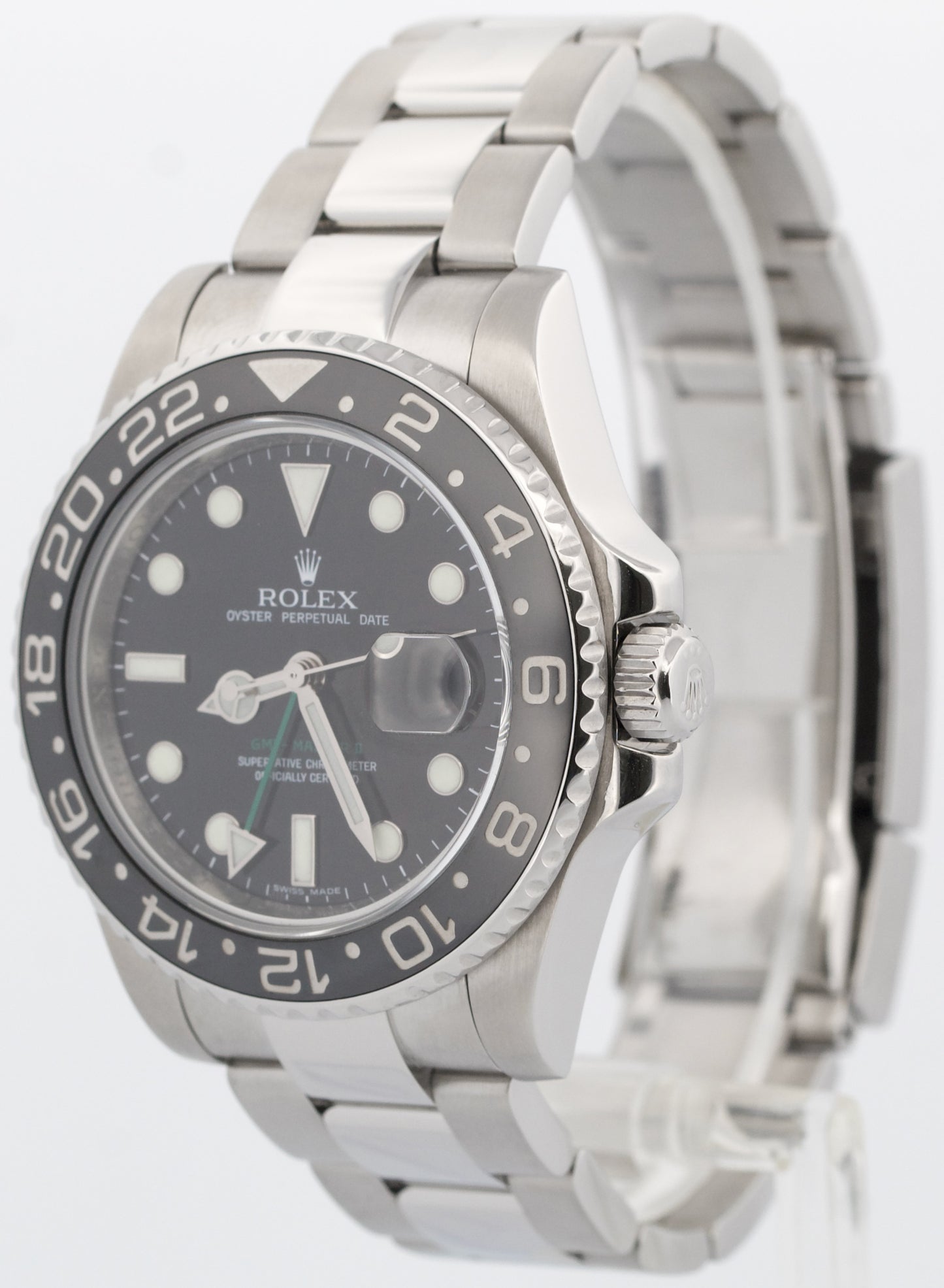 Rolex GMT-Master II BLACK Green Stainless Steel Ceramic 40mm 116710 LN Watch