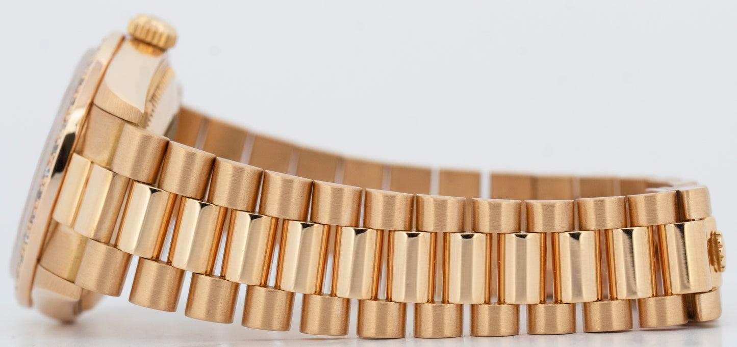 PAPERS Rolex DateJust President MOP DIAMOND 31mm 18K Yellow Gold 68278 BOX