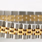 Rolex DateJust Two-Tone 18k Gold Steel White ROMAN 26mm NO-HOLES 69173 Watch
