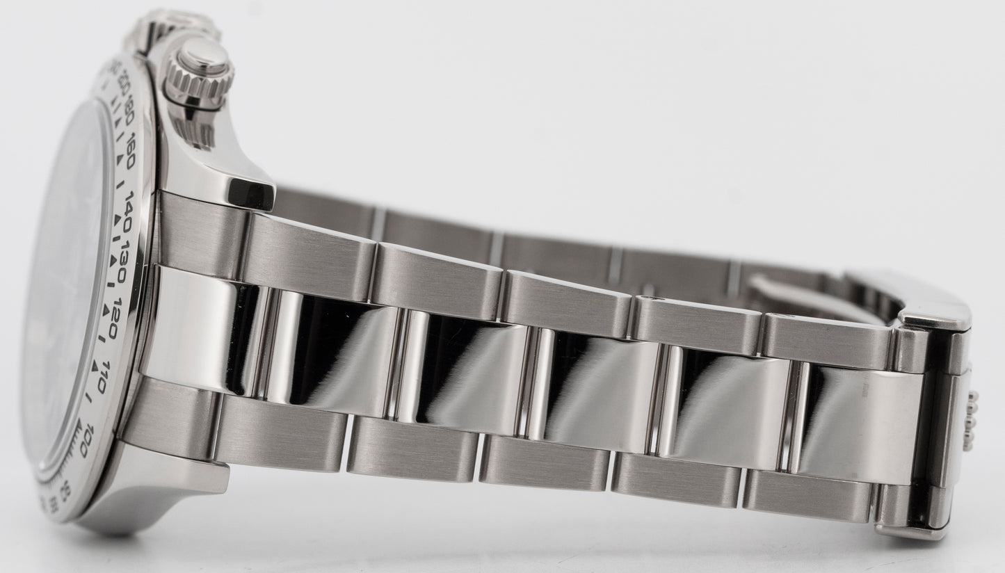 PAPERS Rolex Daytona Cosmograph Black 18K White Gold 40mm 126509 Watch BOX