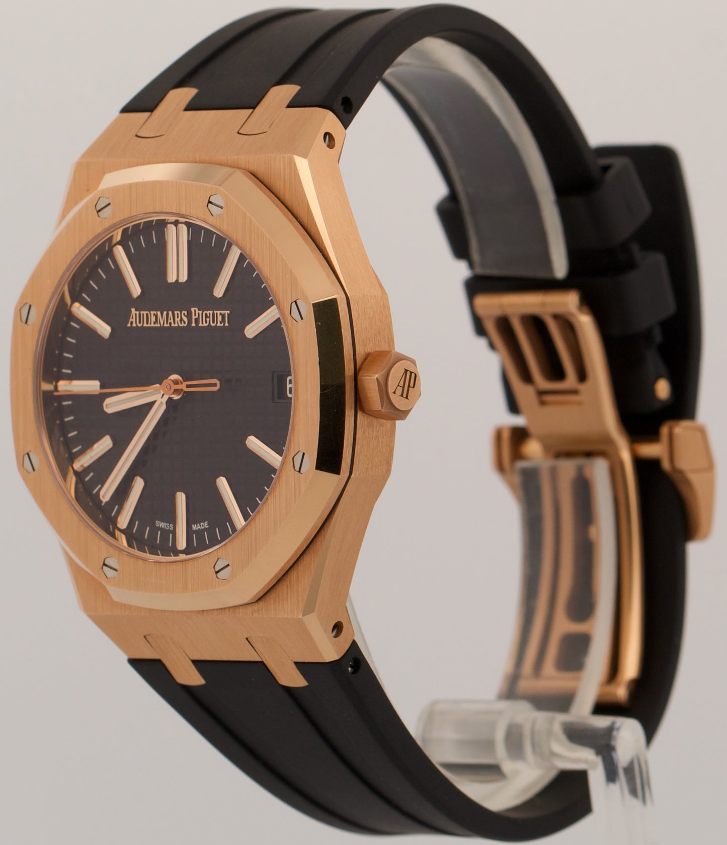 PAPERS Audemars Piguet Royal Oak BLACK 41mm 18K 15510OR 50th Anniversary BOX
