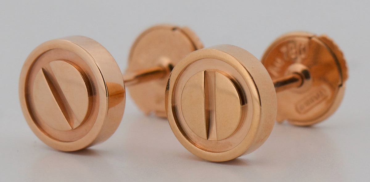 2026 Cartier Love Stud Earrings 18K Rose Gold Box Papers