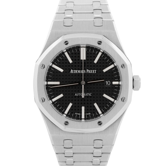 Audemars Piguet Royal Oak BLACK 41mm Stainless Watch 15400ST.OO.1220ST.01 BOX
