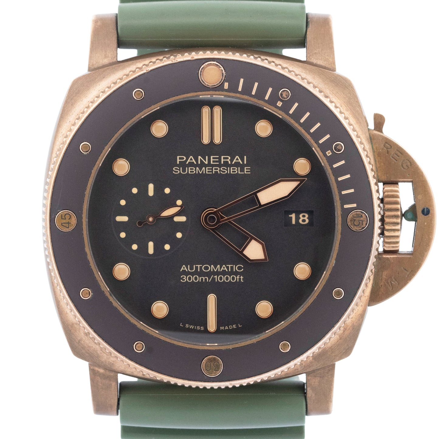 PAPERS Panerai Luminor Submersible Bronzo PAM 968 47mm Watch PAM00968 BOX