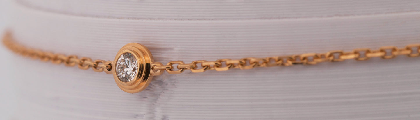 2023 PAPERS Cartier d'Amour Mini DIAMOND Bracelet 18K Rose Gold BOX