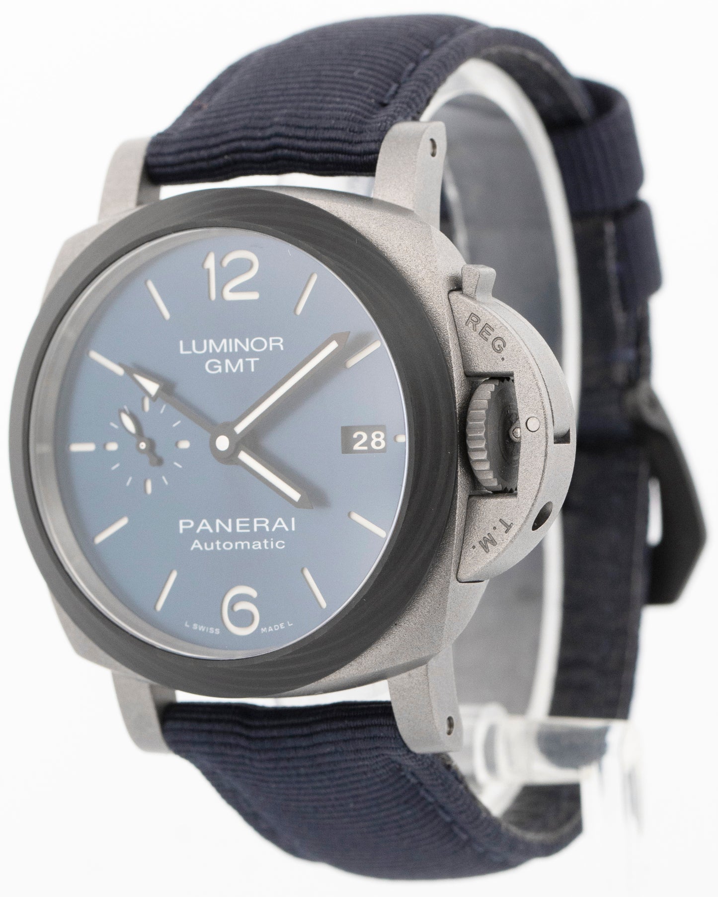 MINT PAPERS Panerai Luminor GMT PAM 1279 Blue Titanium 42mm Watch PAM01279 BOX