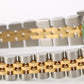 Rolex DateJust Two-Tone 18k Gold Steel White ROMAN 26mm NO-HOLES 69173 Watch