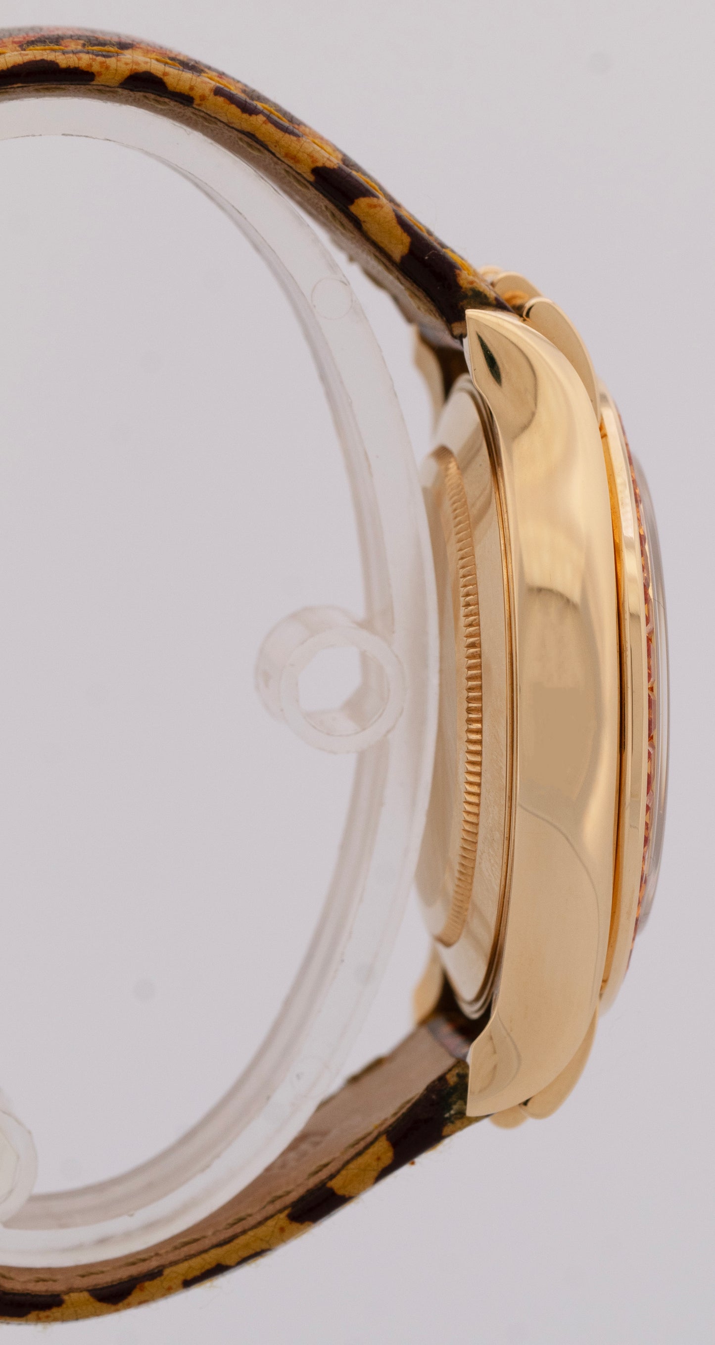 Rolex Daytona Yellow Gold FACTORY ORANGE SAPPHIRE DIAMOND Watch 116598 SACO B+P