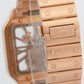 Cartier Santos 4110 / WHSA0016 39.8mm SKELETON 18K Rose Gold Watch Box Papers